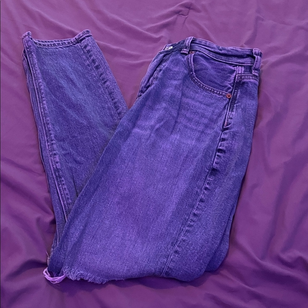 American Eagle Outfitters Purple Straight Leg Jeans